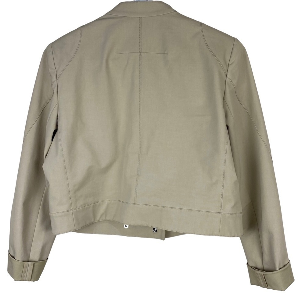 Lafayette 148 Moto Jacket Blazer Tan Women’s Size 10 Beige New York Full Zip - Picture 6 of 7